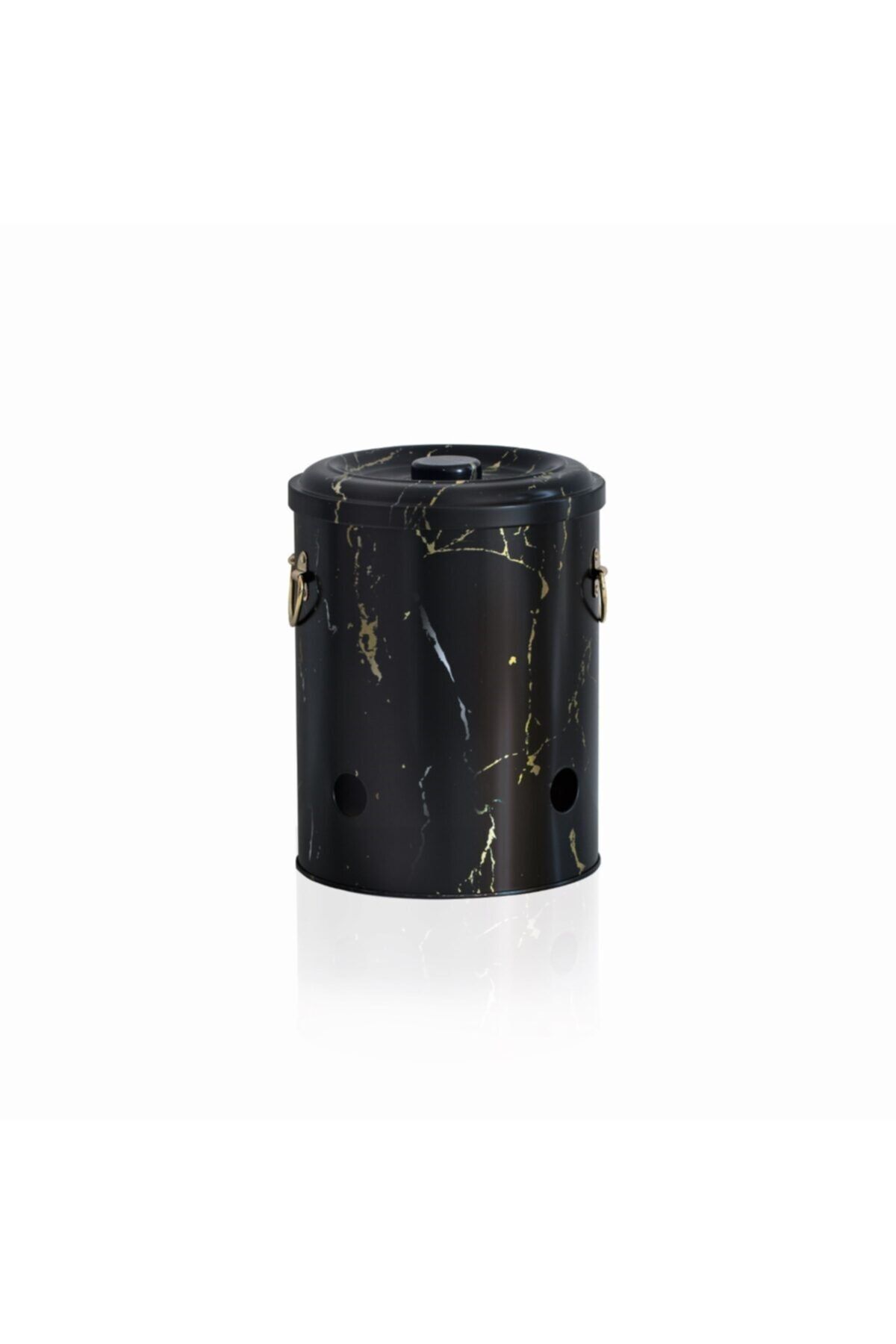Marble Black Desenli Metal Soğanlık, 17.5 x 22.5 cm, 5 lt
