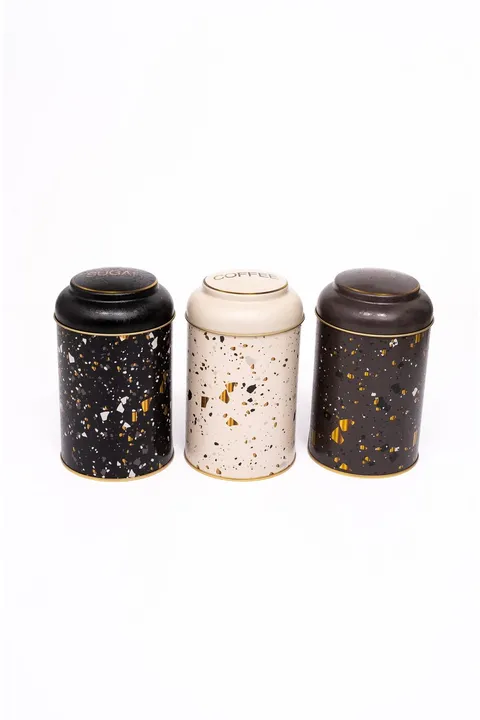 ERB04U4  - Silindir Saklama Kabı Ø105 3 lü Set, Terrazo