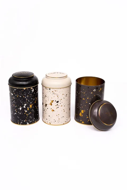 ERB04U4  - Silindir Saklama Kabı Ø105 3 lü Set, Terrazo