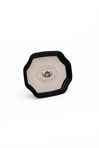 Azura Tea Desenli Küçük Sekizgen Metal Tepsi, 16 x 19 cm