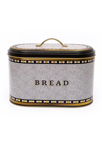Mosaic Bread Desenli Oval Metal Ekmek Kutusu, 10.4 lt